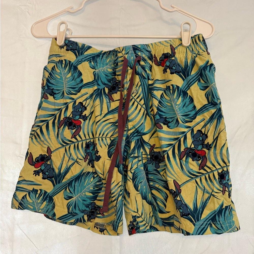 Disney Men's Athletic Shorts - Yellow and Blue